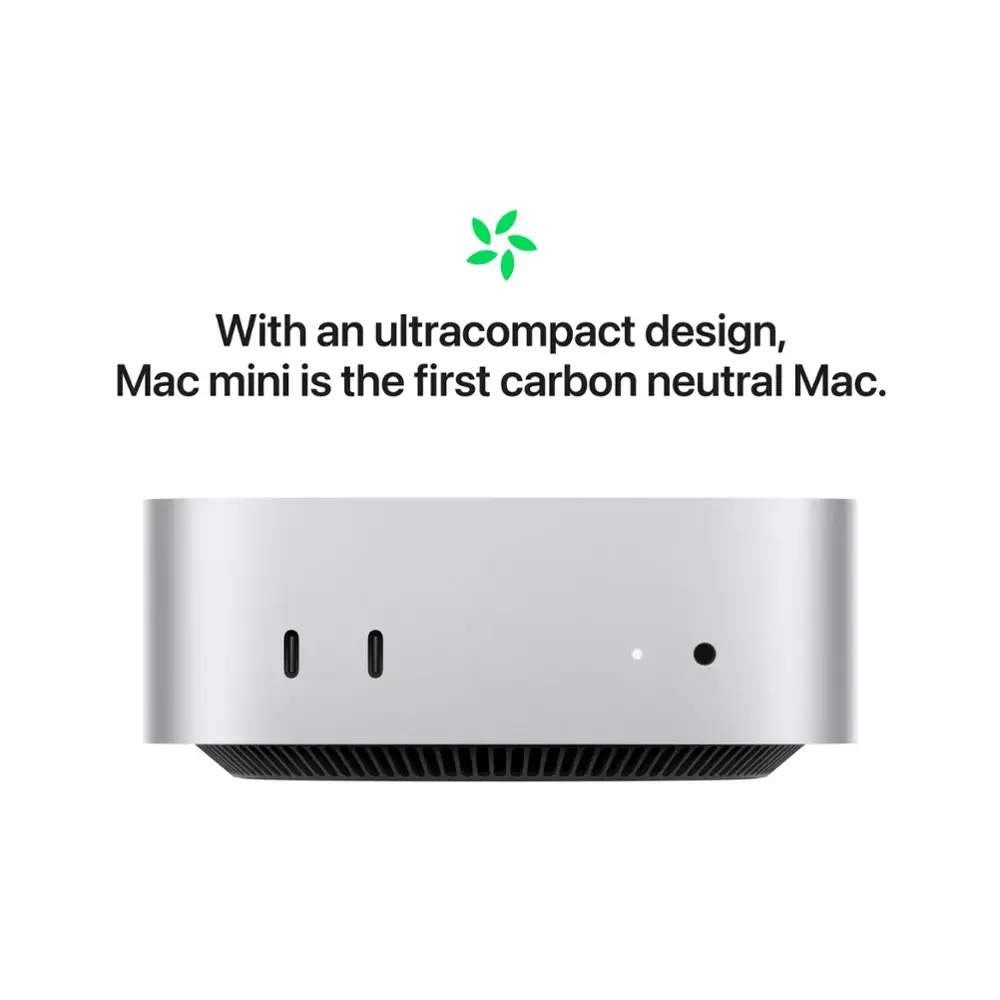 Настольный компьютер Apple Mac mini 2024 (MU9E3) Apple M4, 16 ГБ RAM, 512 ГБ SSD, Apple graphics 10-core, MacOS, silver