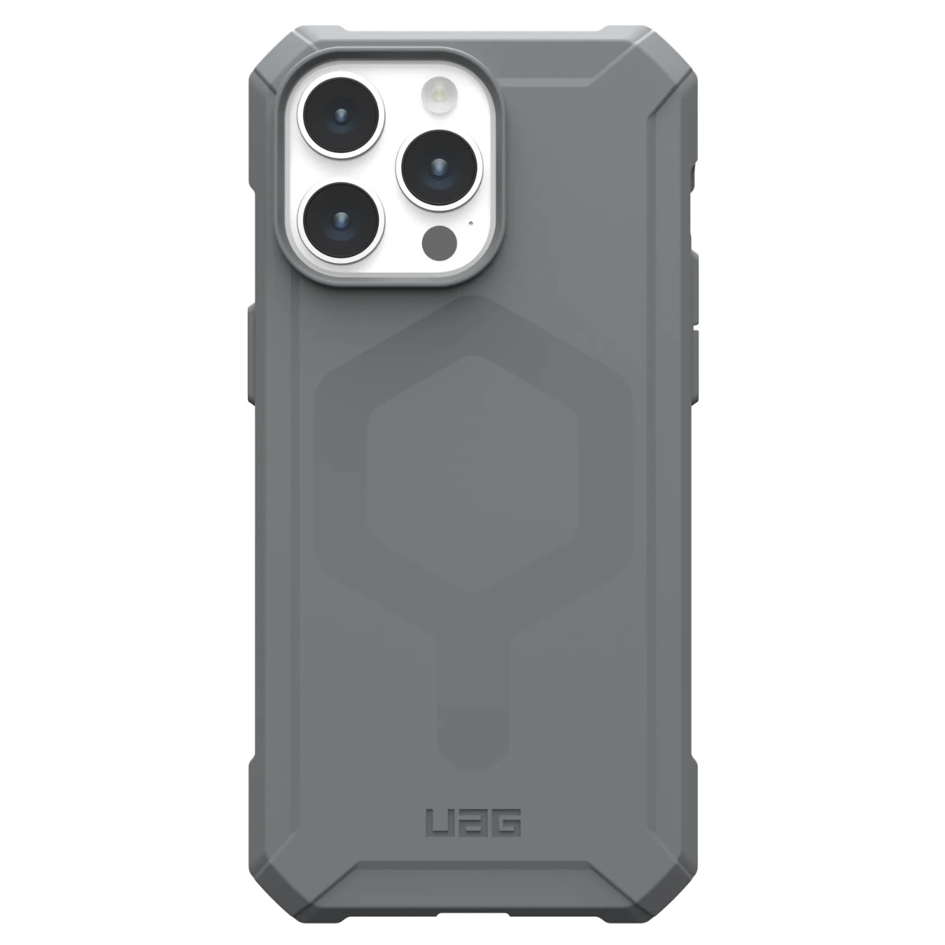 Противоударный защитный чехол UAG Essential Armor MagSafe для iPhone 15 Pro Max (6.7) Silver