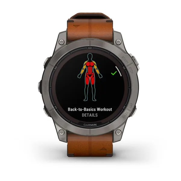 Умные часы Garmin fenix 7 Pro – Sapphire Solar Edition Titanium with Chestnut Leather Band (010-02777-30)