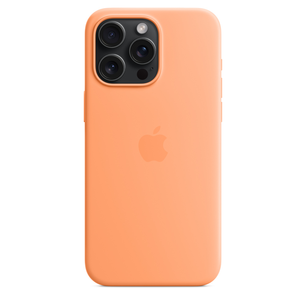 Силиконовый чехол Apple iPhone 15 Pro Max Silicone Case with MagSafe - Orange Sorbet (MT1W3ZM/A) для iPhone 15 Pro Max