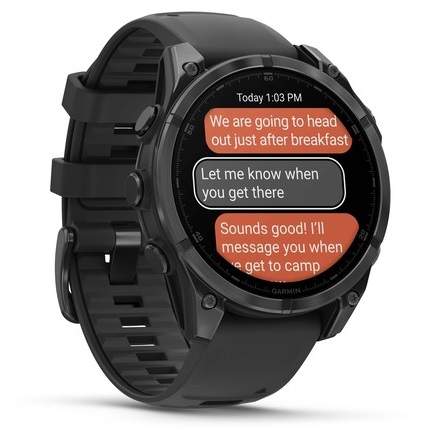 Умные часы Garmin fenix 8 – 47 mm AMOLED slate gray with a black silicone band (010-02904-00)