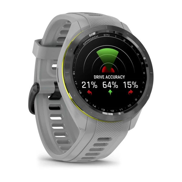 Умные часы Garmin Approach S70 - 42 mm Black Ceramic Bezel with Powder Grey Silicone Band (010-02746-11)