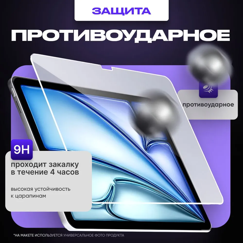 Защитное стекло Supglass iPad Tempered Glass для iPad Air 11 (2024)