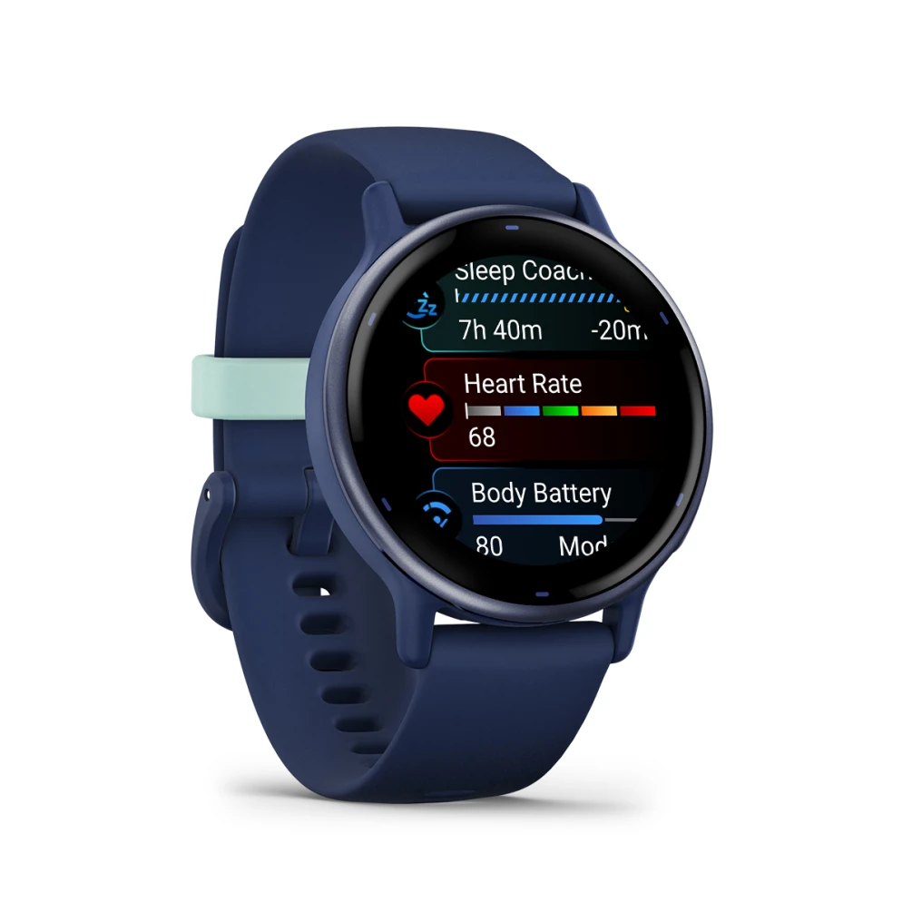 Умные часы Garmin vivoactive 5 Metallic navy Aluminium bezel with navy case and silicone band (010-02862-12)