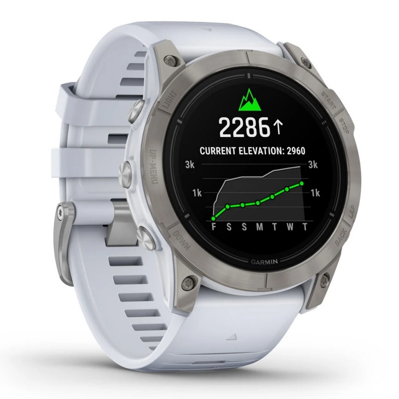 Умные часы Garmin epix Pro (Gen 2) – Sapphire Edition - 51 mm Titanium with Whitestone Band (010-02804-11)