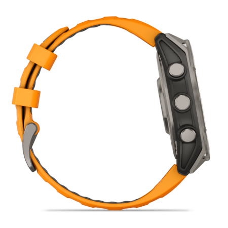 Умные часы Garmin fenix 8 – 47 mm AMOLED Sapphire titanium with a spark orange/graphite silicone band (010-02904-11)