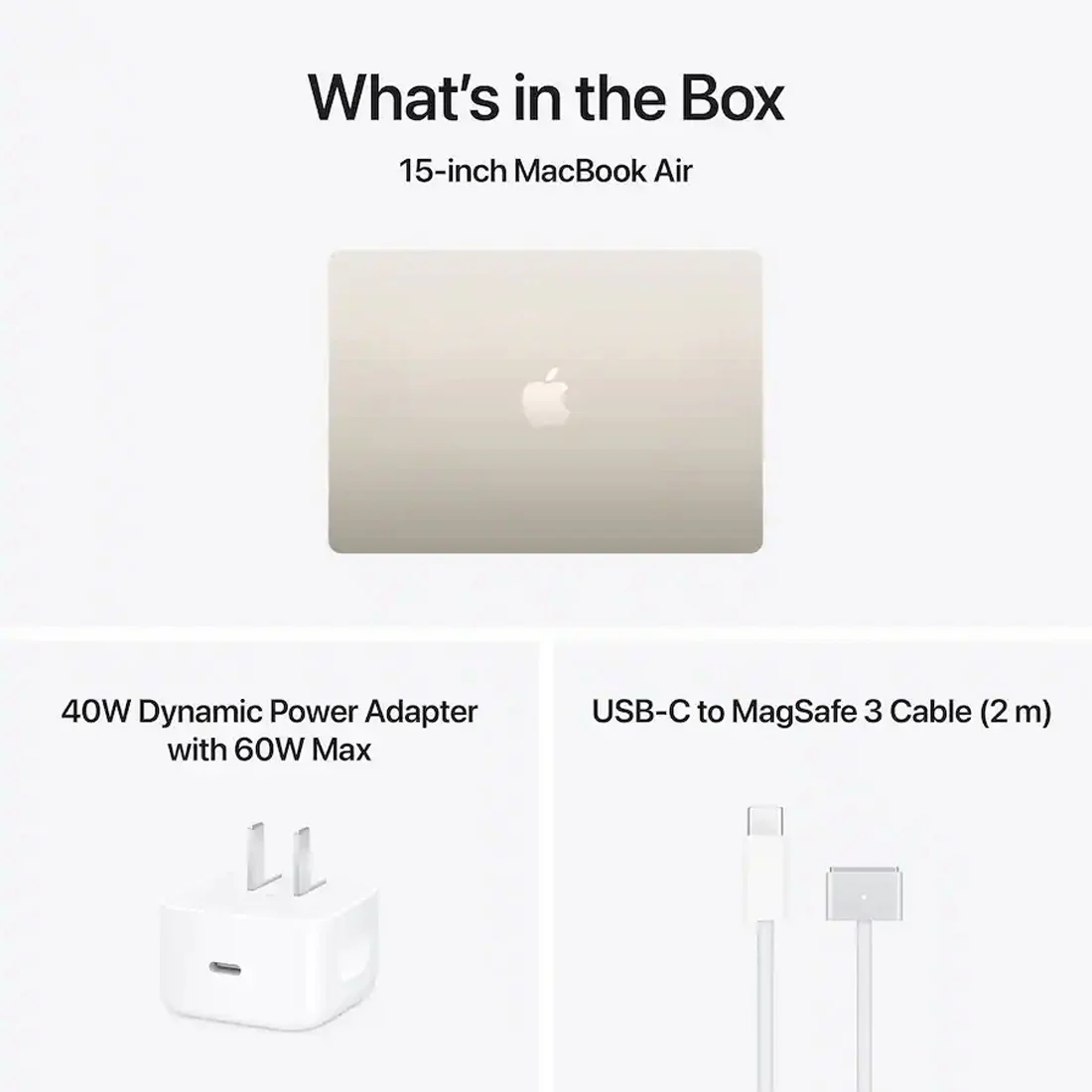 Ноутбук Apple MacBook Air 15 2026 M5 (15.3/2880x1864/32GB/512GB SSD/Apple graphics 10-core) Starlight (Z1LT00152)