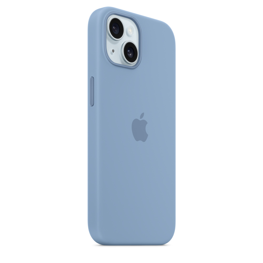 Силиконовый чехол Apple iPhone 15 Silicone Case with MagSafe - Winter Blue (MT0Y3ZM/A) для iPhone 15