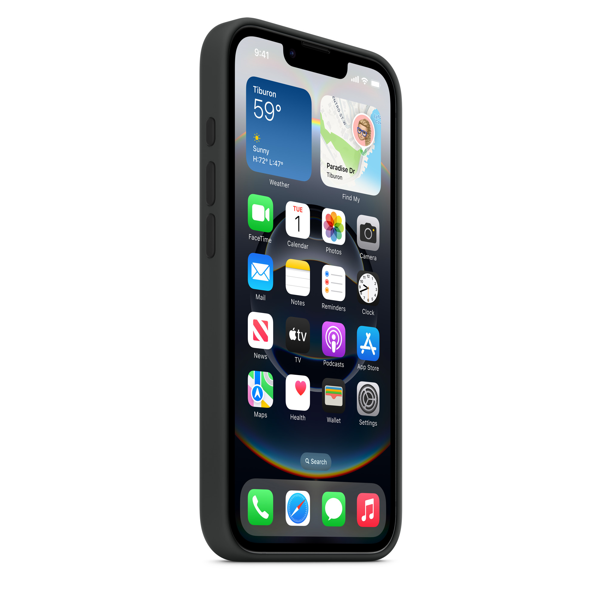 Силиконовый чехол Naturally Silicone Case with MagSafe Black для iPhone 16e
