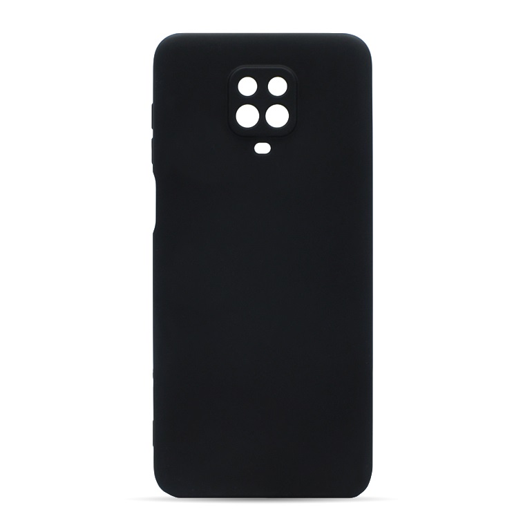 Силиконовый чехол черный для Xiaomi Redmi Note 9 Pro