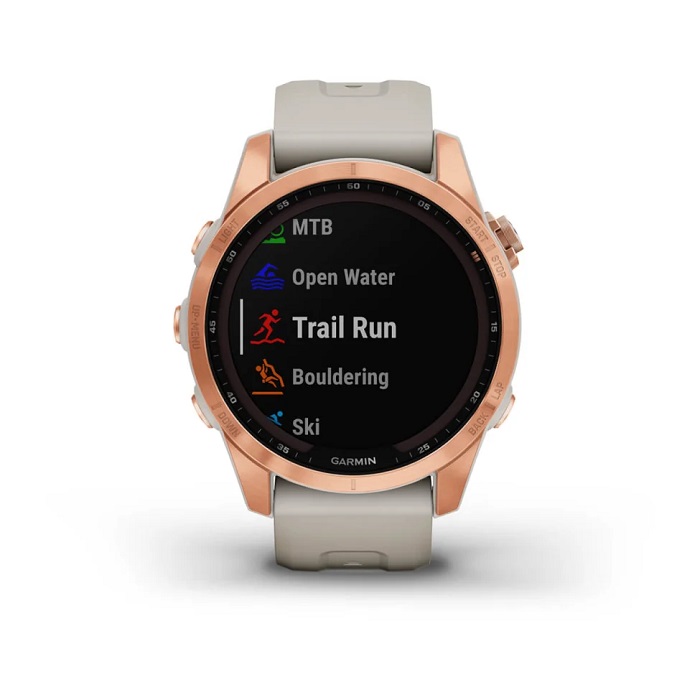 Умные часы Garmin fenix 7S – Solar Edition Rose Gold with Light Sand Band (010-02539-11)