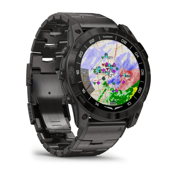 Умные часы Garmin D2 Mach 1 Pro Aviator smartwatch with vented titanium bracelet (010-02804-81)