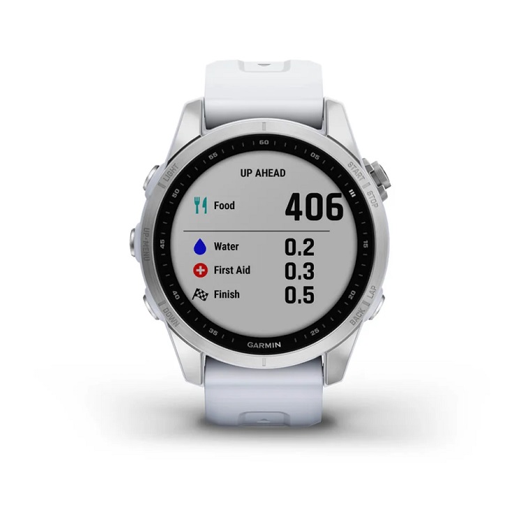 Умные часы Garmin fenix 7S – Standard Edition Silver with Whitestone Band (010-02539-03)