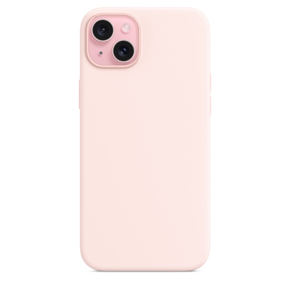 Силиконовый чехол Naturally Silicone Case with MagSafe Light Pink для iPhone 15 Plus