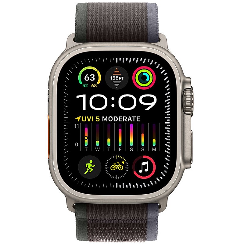 Умные часы Apple Watch Ultra 2 GPS + Cellular, 49mm Titanium Case with Blue/Black Trail Loop - M/L