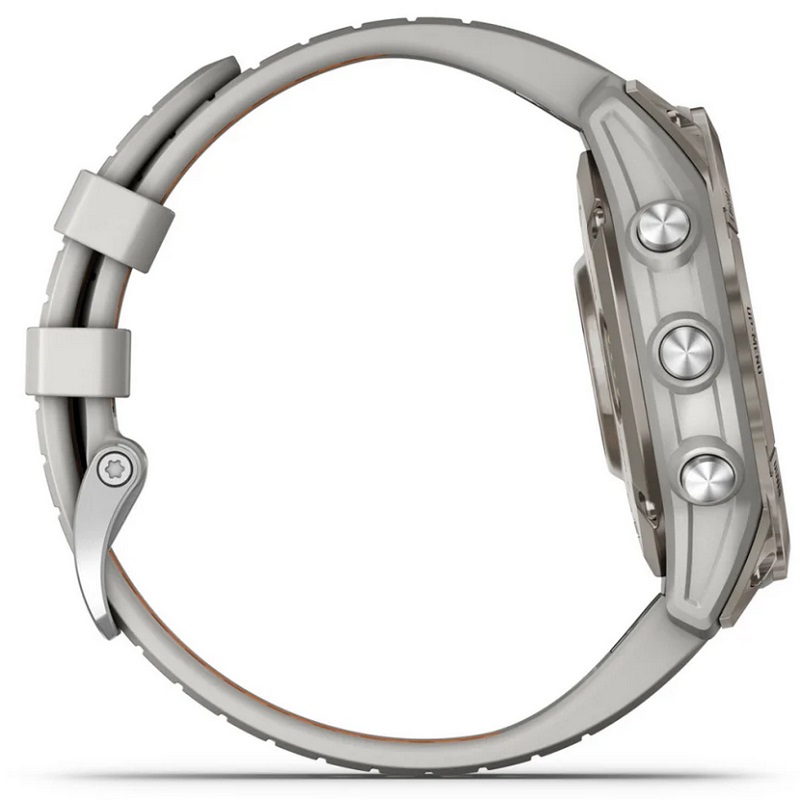 Умные часы Garmin fenix 7 Pro – Sapphire Solar Edition Titanium with Fog Gray/Ember Orange Band (010-02777-21)