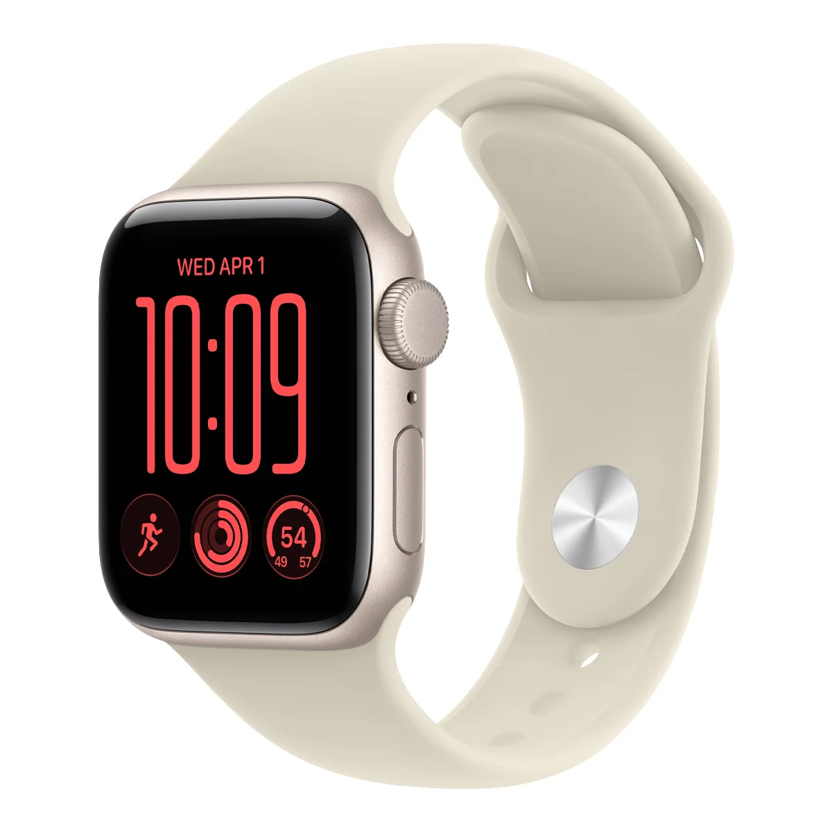 Умные часы Apple Watch SE 3 (2026) 40mm Starlight Aluminium Case with Sand Sport Band - S/M