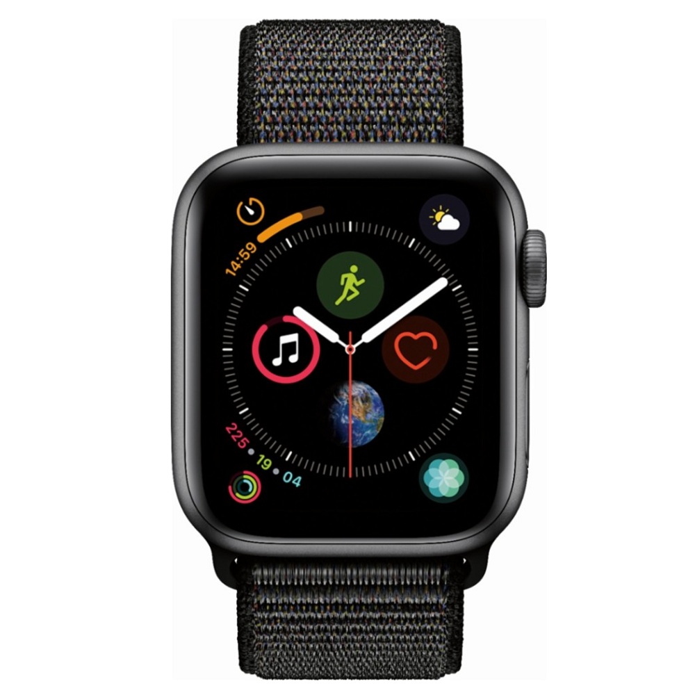 Часы Apple Watch Series 4 GPS 44mm (Space Gray Aluminum Case with Black Sport Loop) (MU6E2)