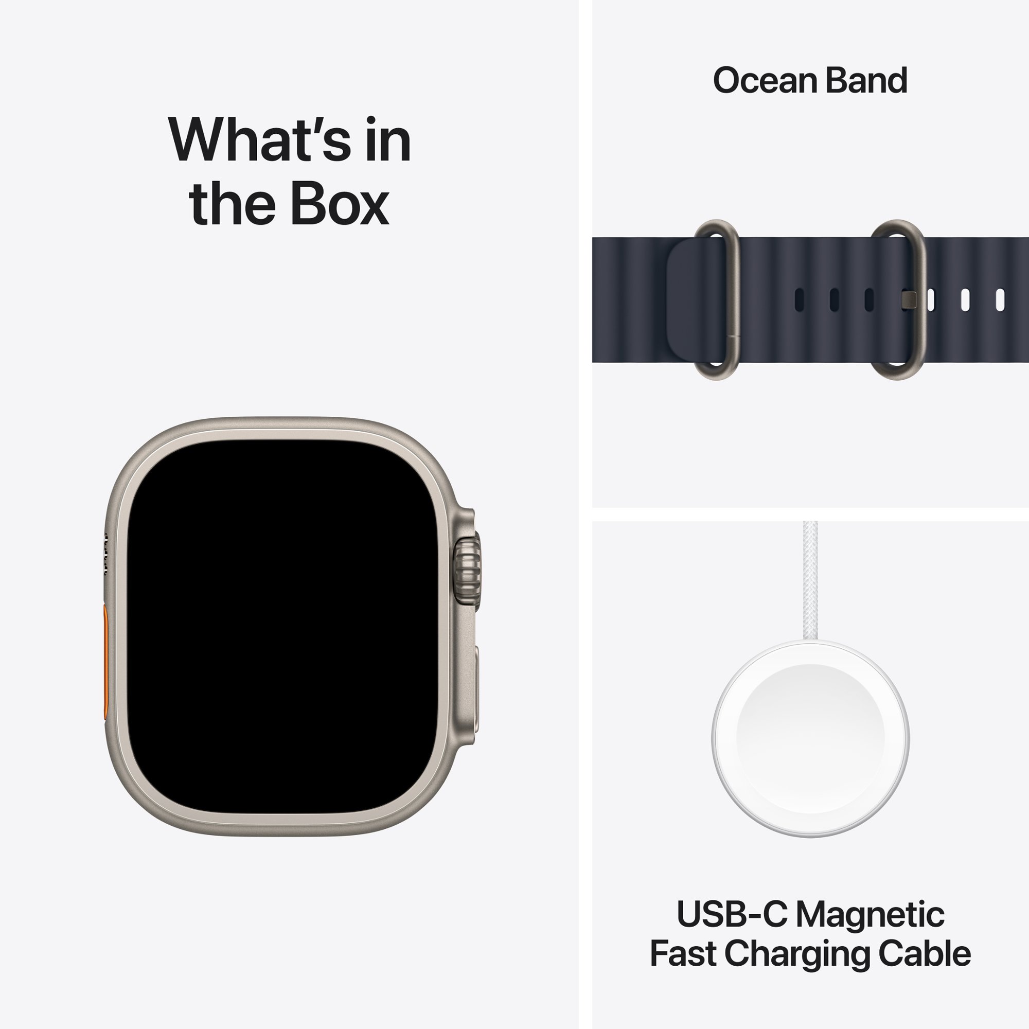 Умные часы Apple Watch Ultra 2 GPS + Cellular, 49mm Natural Titanium Case with Navy Ocean Band