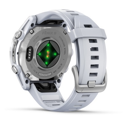 Умные часы Garmin fenix 8 – 43 mm AMOLED Silver with Whitestone Silicone band (010-02903-00)