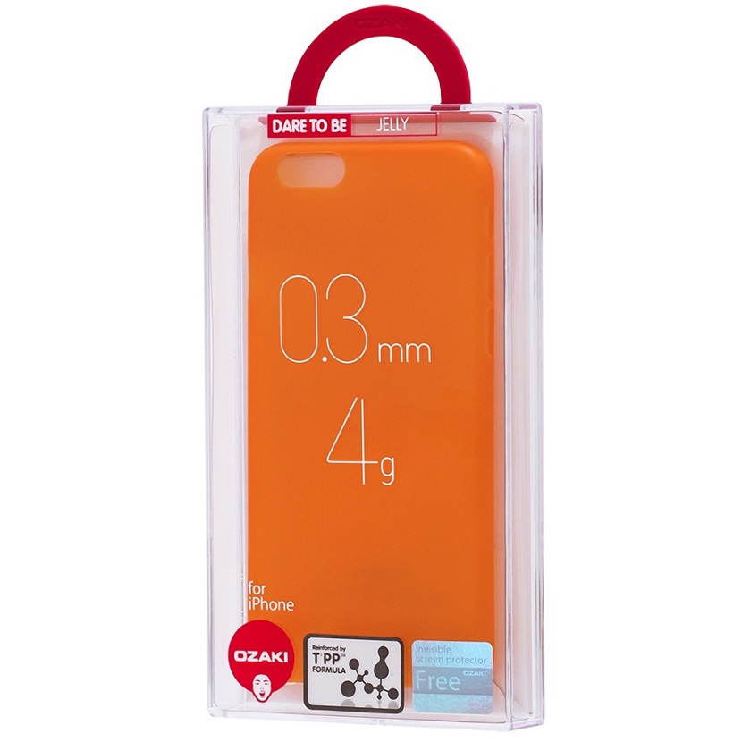 Пластиковый чехол Ozaki O!Coat 0.3 Jelly Orange для iPhone 6/iPhone 6S
