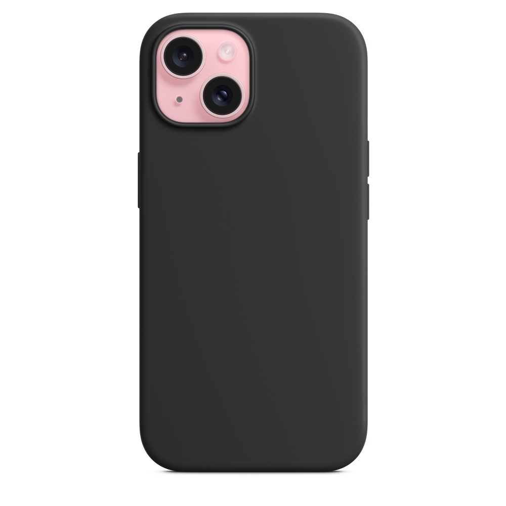 Силиконовый чехол Naturally Silicone Case with MagSafe Black для iPhone 15