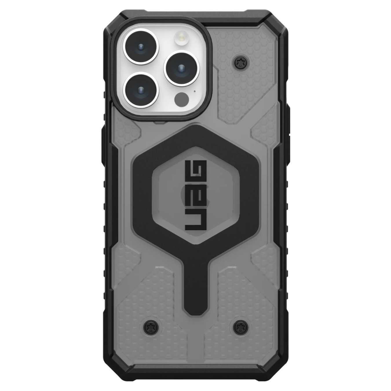 Противоударный защитный чехол UAG Pathfinder MagSafe Clear для iPhone 15 Pro Max (6.7) Ash