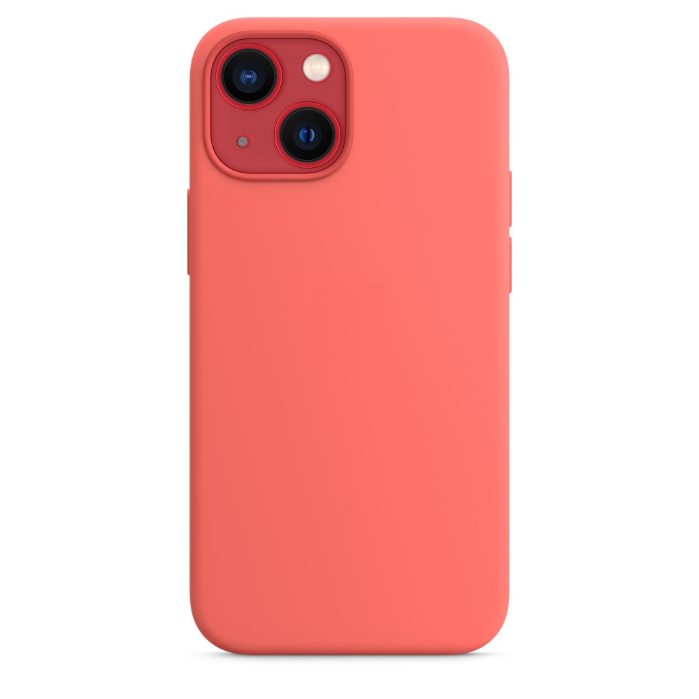 Силиконовый чехол Naturally Silicone Case with MagSafe Pink Pomelo для iPhone 13 mini