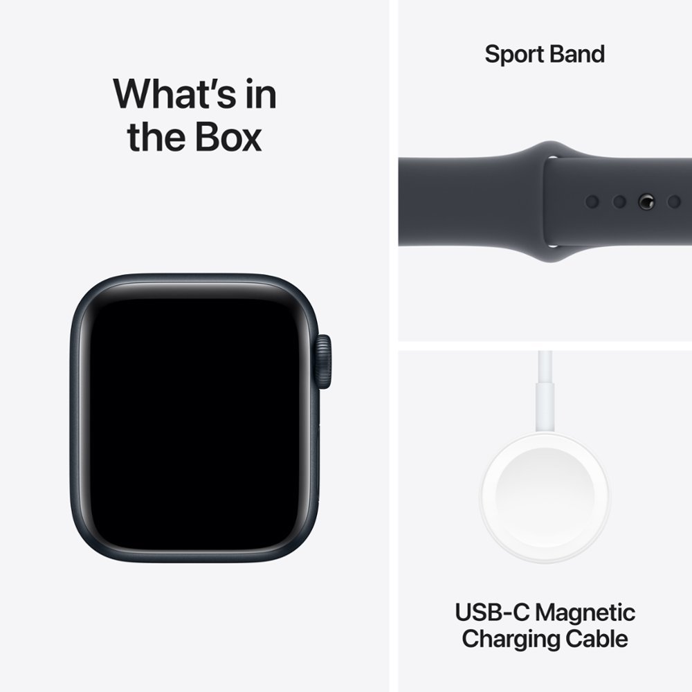 Умные часы Apple Watch Series SE 2024 Gen 2 40mm Aluminium Case, Midnight/Midnight S/M Sport Band