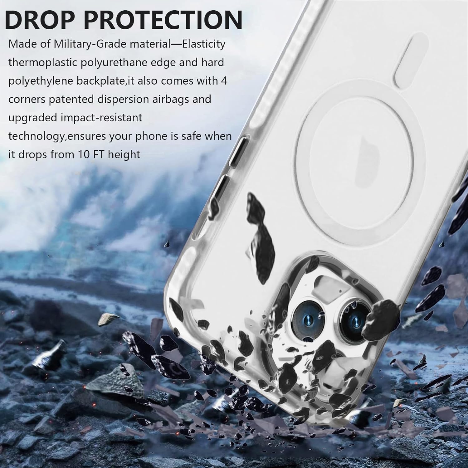 Чехол Gurdini Nano Series with Magsafe White для iPhone 15 Pro Max
