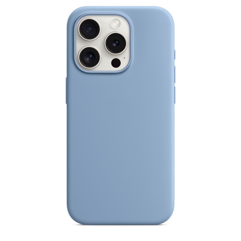 Силиконовый чехол Naturally Silicone Case with MagSafe Winter Blue для iPhone 15 Pro