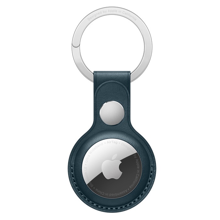Чехол-подвеска Apple AirTag Leather Key Ring Baltic Blue (MHJ23ZM/A)