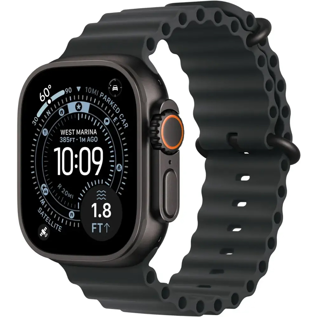Умные часы Apple Watch Ultra 3 GPS + Cellular, 49mm Black Titanium Case with Black Ocean Band