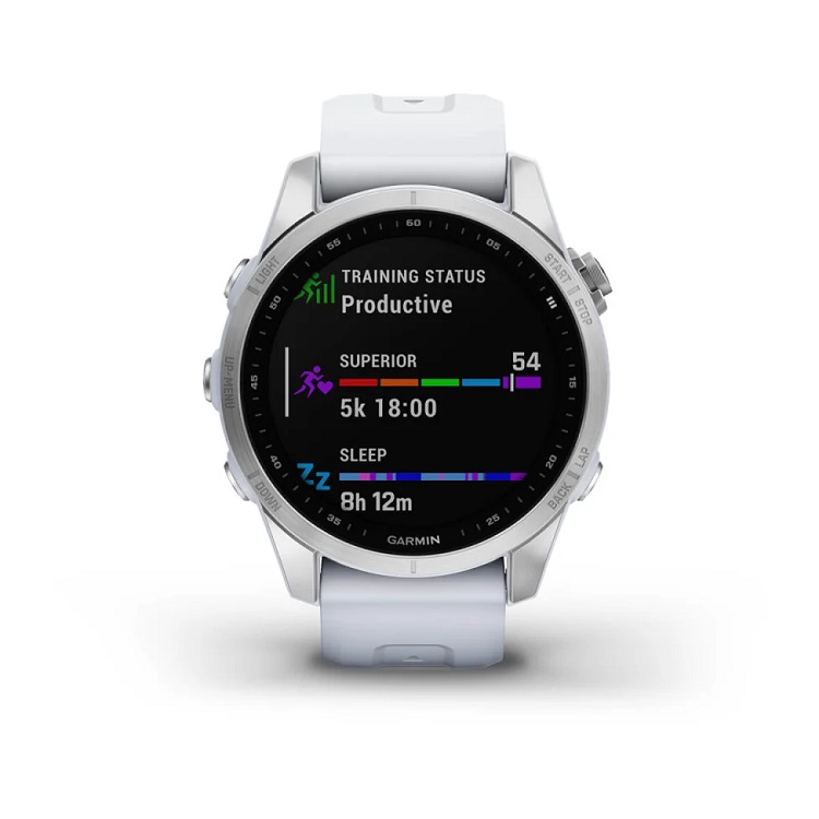 Умные часы Garmin fenix 7S – Standard Edition Silver with Whitestone Band (010-02539-03)
