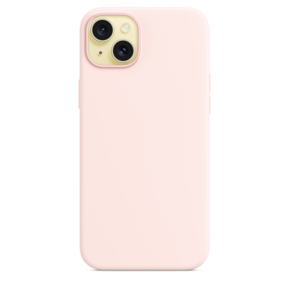 Силиконовый чехол Naturally Silicone Case with MagSafe Light Pink для iPhone 15 Plus