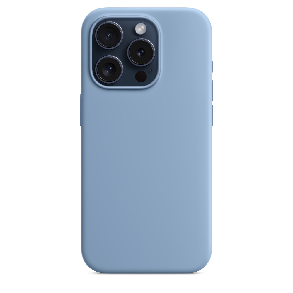 Силиконовый чехол Naturally Silicone Case with MagSafe Winter Blue для iPhone 15 Pro