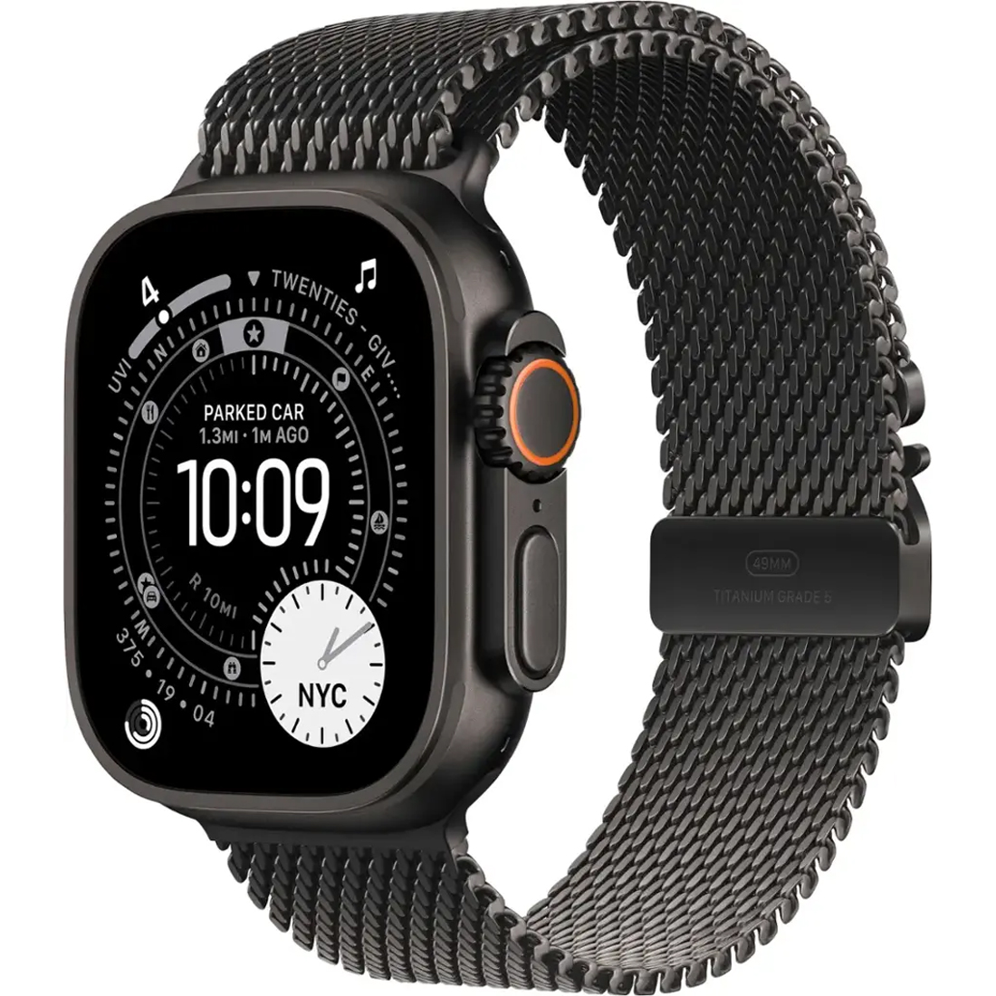 Умные часы Apple Watch Ultra 3 GPS + Cellular, 49mm Black Titanium Case with Black Titanium Milanese Loop - Medium
