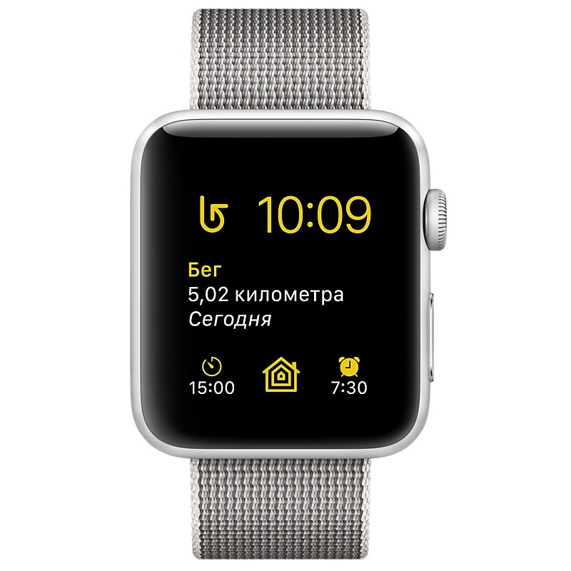 Часы Apple Watch Series 2 38mm (Silver Aluminum Case with Pearl Woven Nylon)