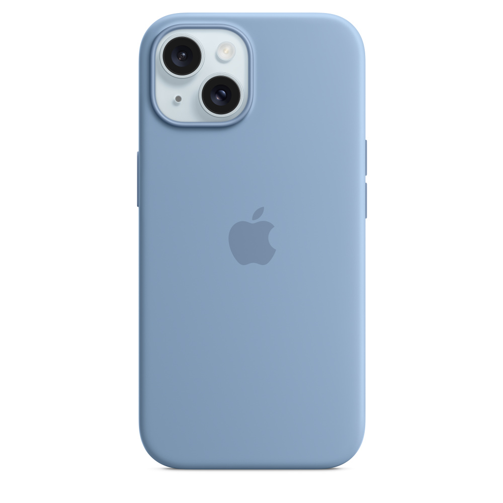 Силиконовый чехол Apple iPhone 15 Silicone Case with MagSafe - Winter Blue (MT0Y3ZM/A) для iPhone 15