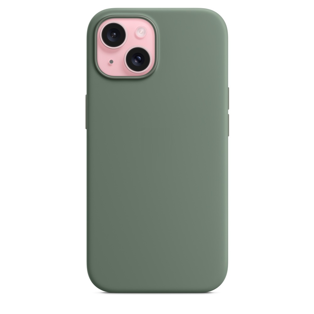 Силиконовый чехол Naturally Silicone Case with MagSafe Cypress для iPhone 15