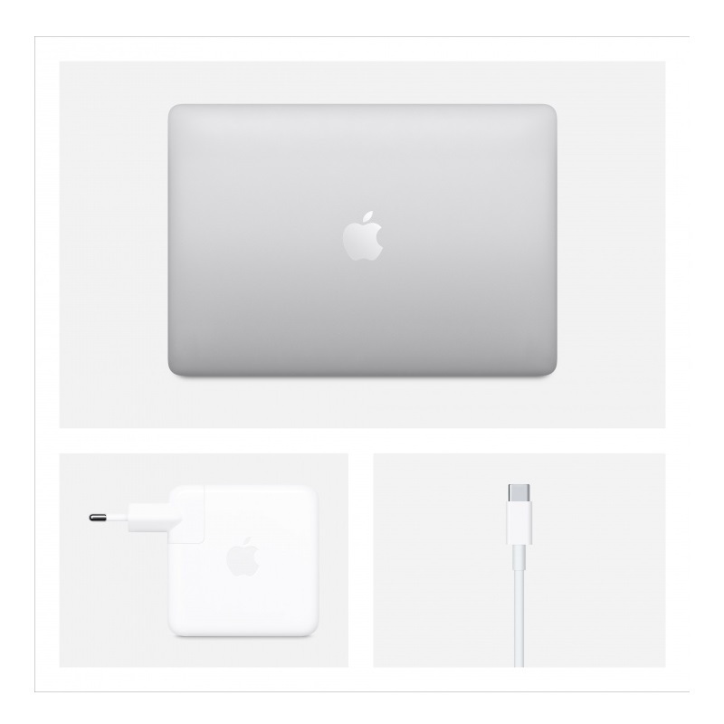 Ноутбук Apple MacBook Pro 13 дисплей Retina с технологией True Tone Mid 2020 Silver (MWP72) (Intel Core i5 2000MHz/13.3/2560x1600/16GB/512GB SSD/DVD нет/Intel Iris Plus Graphics/Wi-Fi/Bluetooth/macOS)