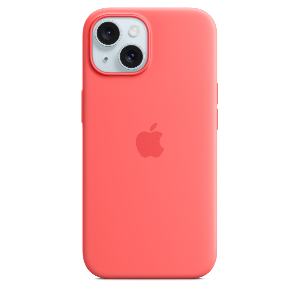 Силиконовый чехол Apple iPhone 15 Silicone Case with MagSafe - Guava (MT0V3ZM/A) для iPhone 15