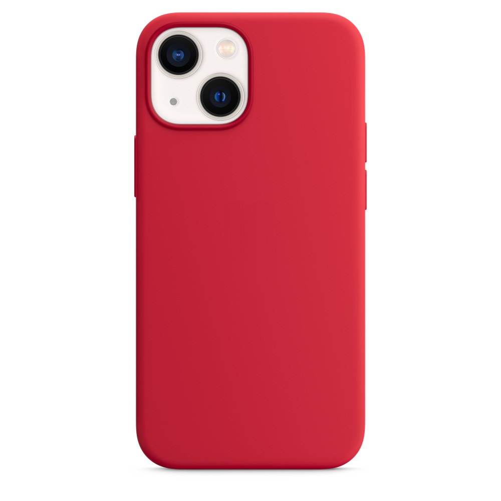 Силиконовый чехол Naturally Silicone Case with MagSafe Red для iPhone 13 mini