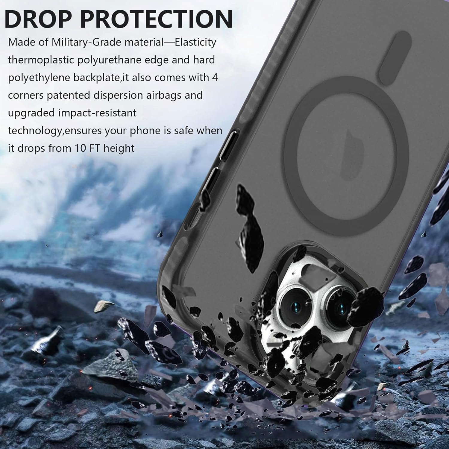Чехол Gurdini Nano Series with Magsafe Black для iPhone 15 Pro
