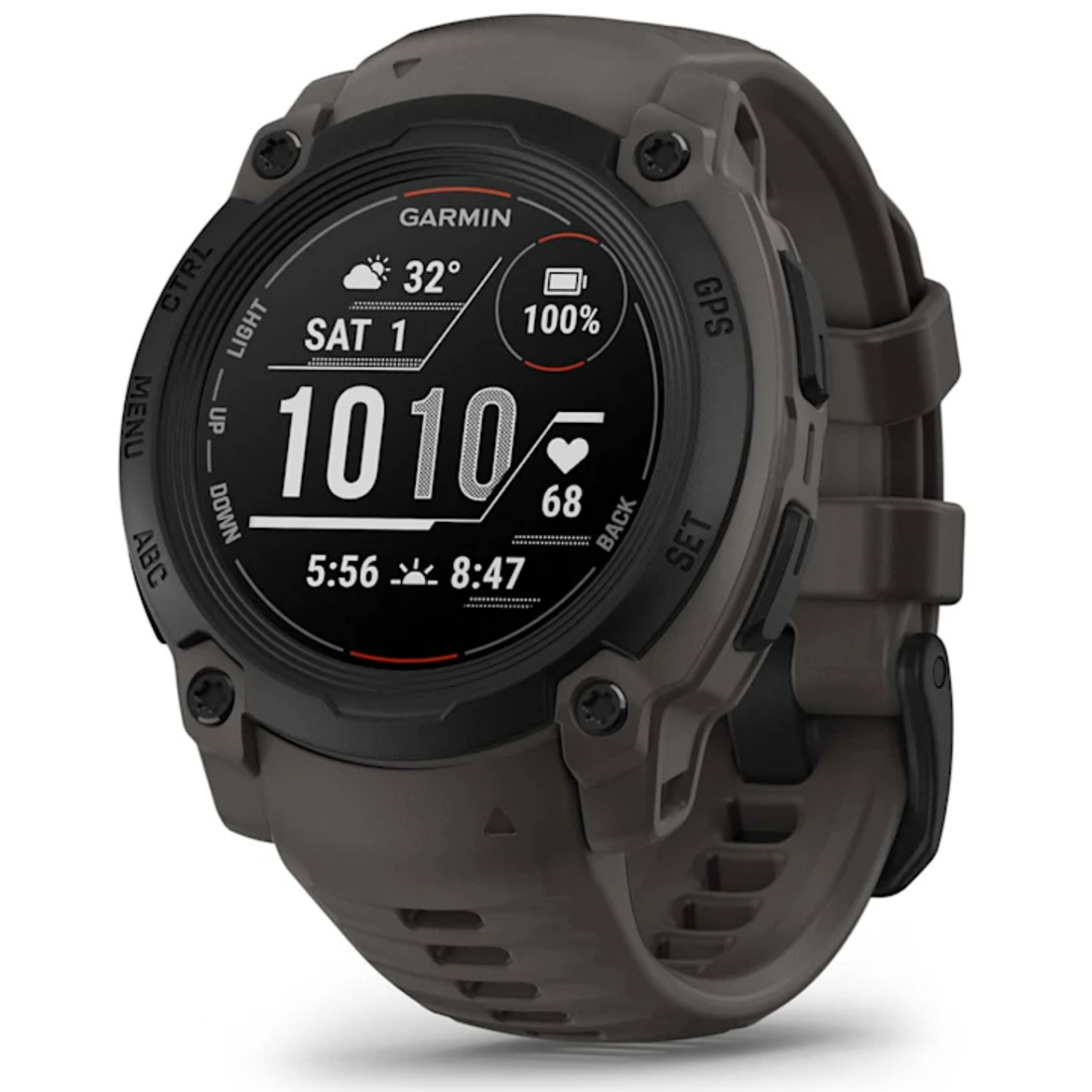 Умные часы Garmin Instinct E – 40 mm Black with Charcoal Band (010-02932-00)