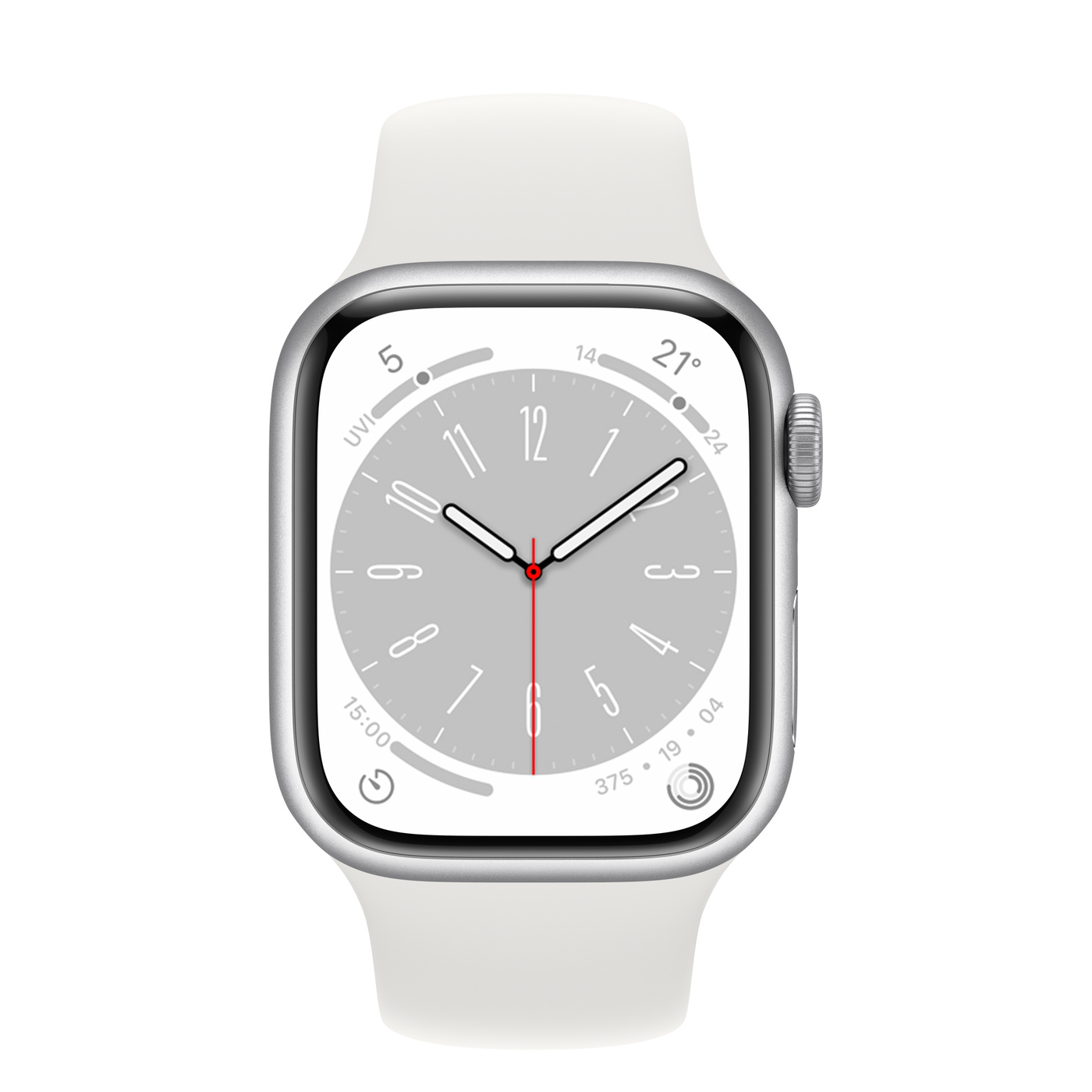 Умные часы Apple Watch Series 8 41 мм Aluminium Case, Silver/White Sport Band S/M