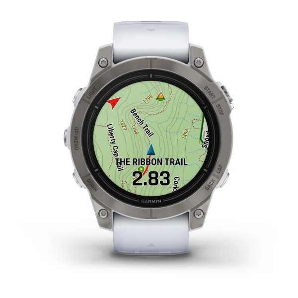 Умные часы Garmin epix Pro (Gen 2) – Sapphire Edition - 47 mm Titanium with Whitestone Band (010-02803-21)