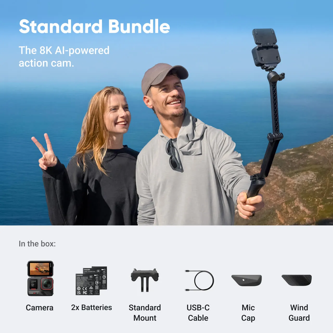 Экшн-камера Insta360 Ace Pro 2 Dual Battery Standard Bundle Midnight Black