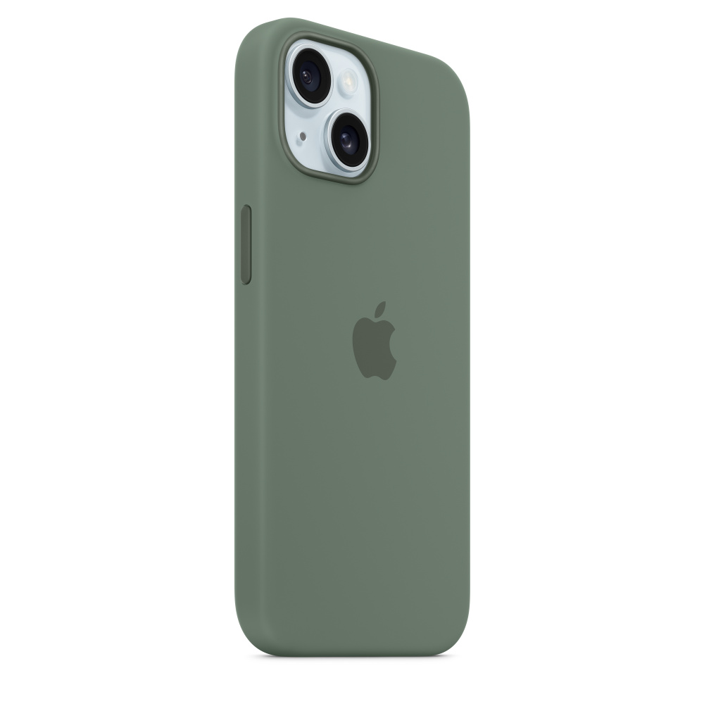Силиконовый чехол Apple iPhone 15 Silicone Case with MagSafe - Cypress (MT0X3ZM/A) для iPhone 15