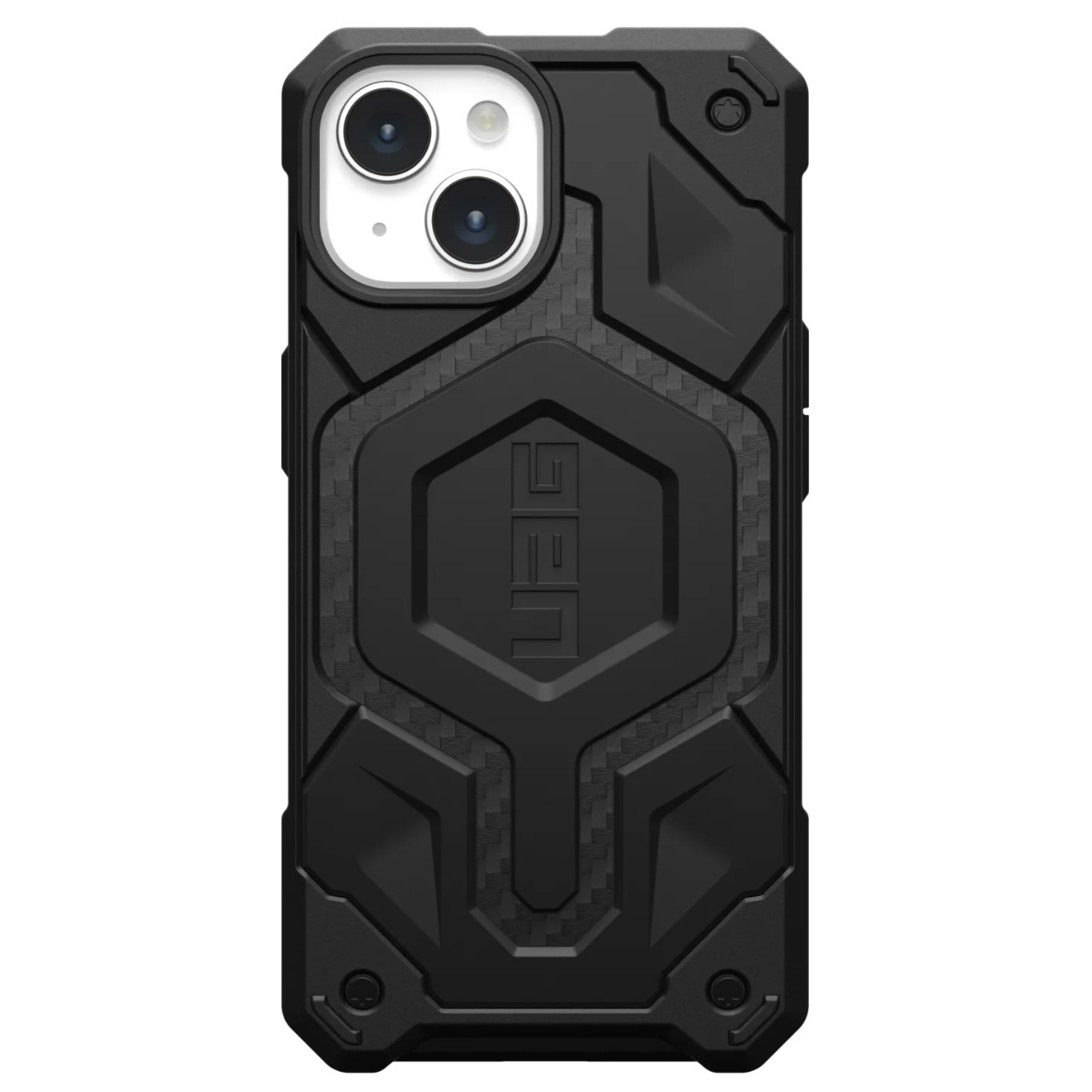Противоударный защитный чехол UAG Monarch Pro MagSafe для iPhone 15 (6.1) Carbon Fiber